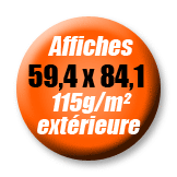 Affiche A1 - 59,4 x 84,1 en 115g/m&sup2; papier ext&eacute;rieur