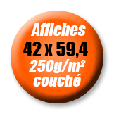 Affiche A2 - 42 x 59,4 en 250g/m&sup2;