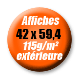 Affiche A2 - 42 x 59,4 en 115g/m&sup2; papier ext&eacute;rieur