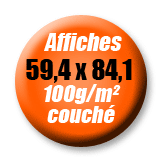 Affiche A1 - 59,4 x 84,1 en 100g/m&sup2;